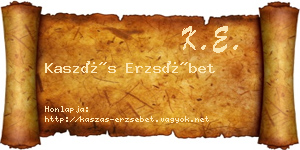 Kaszás Erzsébet névjegykártya