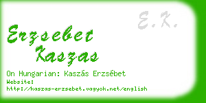 erzsebet kaszas business card