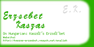 erzsebet kaszas business card